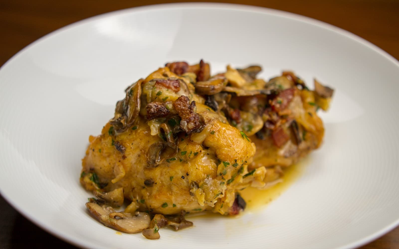 Chicken w/ Mushrooms and Riesling Cream Sauce