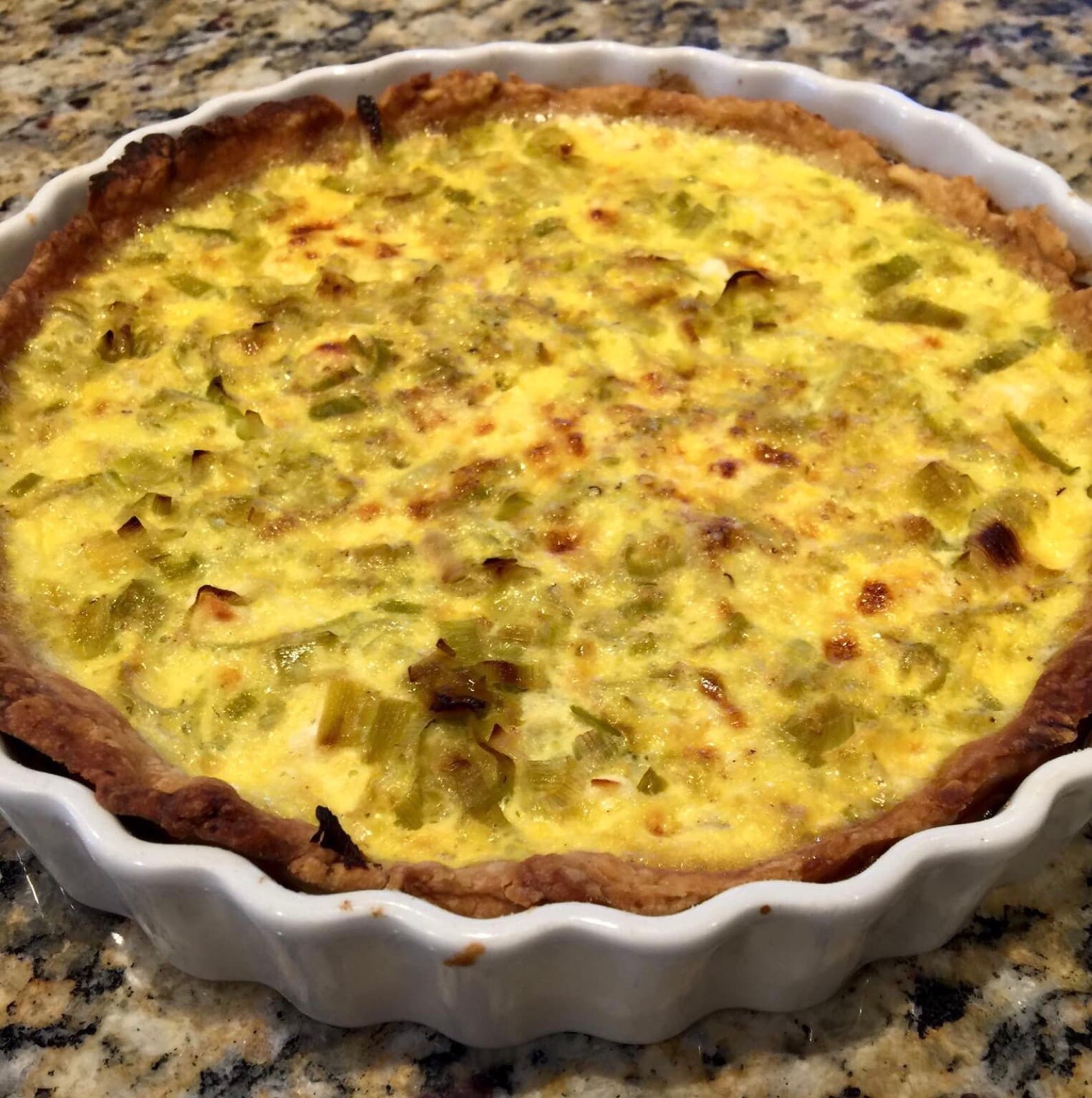 Leek and Goat Cheese Quiche