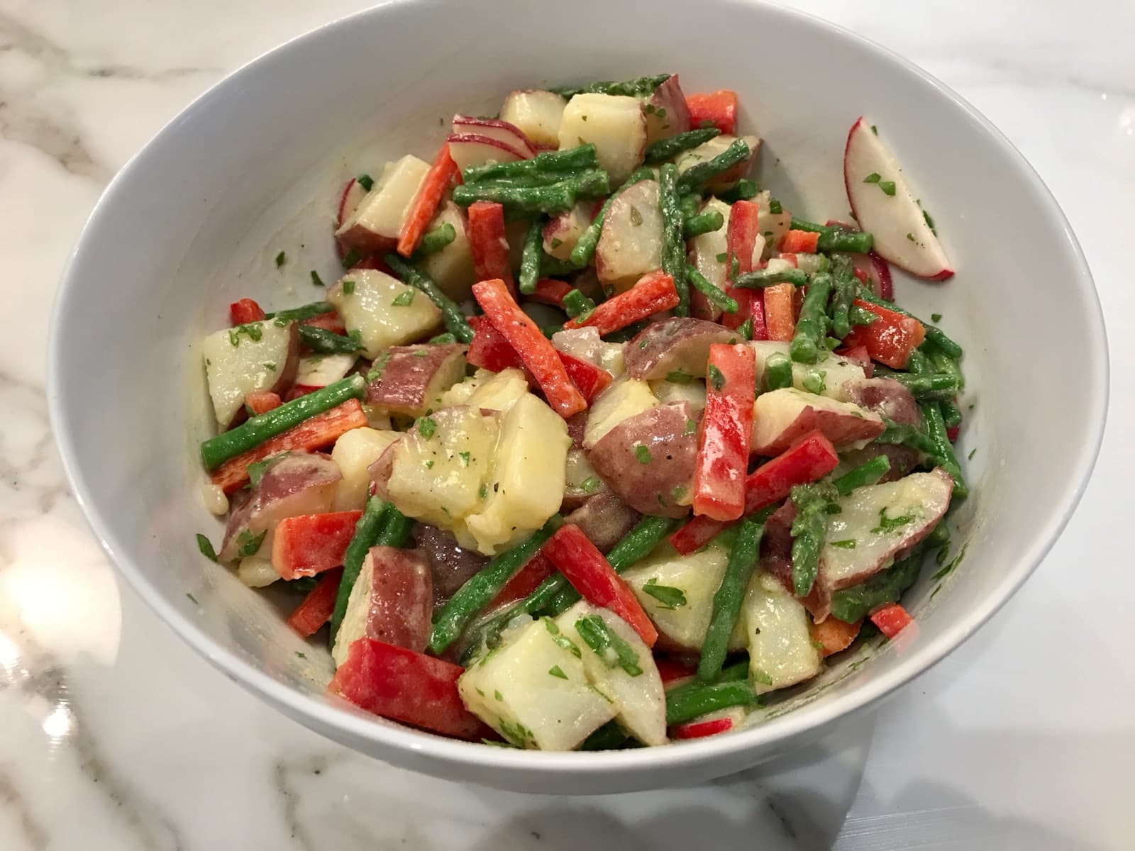 Potato, Asparagus, and Red Pepper Salad